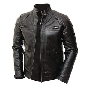 Chaqueta de Cuero con Capucha para Hombre, Invierno, Alta Calidad, Cuello Alto con Cierre de Cremallera, Impermeable, Logotipo Bordado - Product Image 2