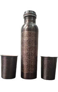 Botella de agua de cobre puro de alta calidad para gimnasio, Yoga, entrenamiento, botella de agua de cobre, India de cobre puro de la botella de agua, bebida de 950 Ml - Product Image 2