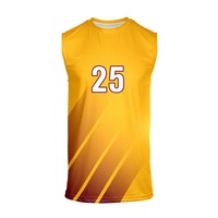 Seragam Jersey Voli Polyester 100% Berkualitas Tinggi, Cetak Digital Harga Murah, Warna Sesuai Pesanan, Logo Custom untuk Dewasa Unisex