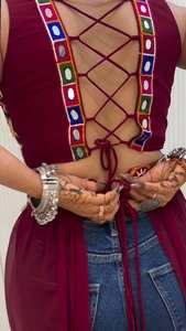 PARA ESTA PRÓXIMA TEMPORADA DE NAVARATRI, NUESTRO EXCLUSIVO LEHENGA CHOLI DE SECADO RÁPIDO Y COMPLETAMENTE COSTURADO PARA FIESTAS - Product Image 3