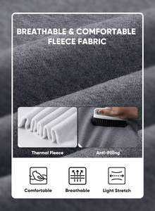 ชุดวอร์มผ้าฟลีซคอตตอน 380GSM แบบกำหนดเองสำหรับผู้ชาย เสื้อฮู้ดมีซิป กางเกงจ็อกเกอร์ สีขาวล้วน ปักลาย ชุดกีฬาฤดูหนาวคุณภาพพรีเมียม - Product Image 5