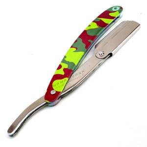 Navaja de barbero de mano de acero de media hoja con modelo para bigote, herramienta de aseo de precisión para uso profesional en barberías y en casa - Product Image 6