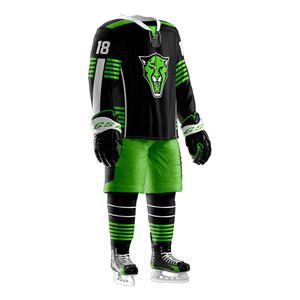 100% maillot de hockey sur glace en maille de polyester pour hommes maillot de glace Hokey sur mesure de qualité supérieure au Pakistan - Product Image 3