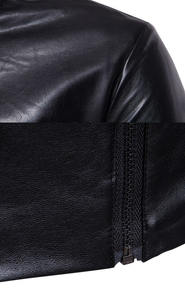 Nueva llegada chaquetas de cuero de moda de tamaño personalizado Original piel de oveja Stand Collar High Street Style para el invierno - Product Image 5