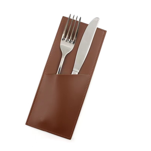 Porta Cubiertos Plegable de Cuero Genuino Hecho a Mano, Duradero y Casual para Restaurante, Organizador de Cubiertos Vintage Enrollable LCH-0053 - Product Image 6