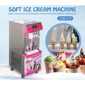 Machine à glaces molles commerciale Kolice ICM-370, 3 saveurs, haute productivité 40-45L/H, acier inoxydable, 110/220V, CE ETL - Product Image 3