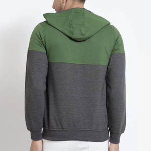 Precio más barato Patrón sólido Hombres Cremallera Sudadera con capucha Mejor calidad Hombres Cremallera Sudaderas con capucha para la temporada de otoño - Product Image 2