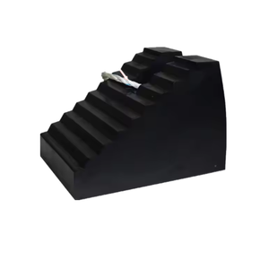 Black <b>Rubber</b> Wheel Chock <b>Stopper</b> with Rope - Product Image 1