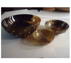 249 Plat en corne de buffle naturel pour le rasage Formes ovales et rondes modernes rustiques pour les fêtes - Product Image 2