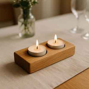 Candelabro Decorativo de Madera de Alta Calidad con Grabado en Relieve, Estilo Tradicional para Decoración de Templos y Hogares - Product Image 2