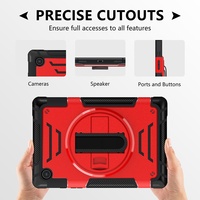 Funda Protectora para Tablet Samsung Tab A8 2021 X200/X205 de 10.5 Pulgadas, con Triple Capa de TPU y PC, Absorción Extrema de Impactos, Alta Seguridad, con Correa de Mano Giratoria