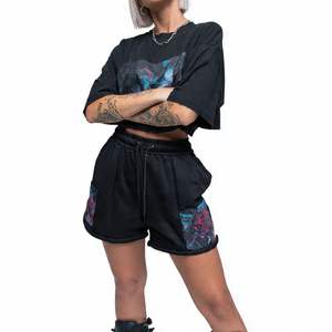 Ensemble de survêtement décontracté en coton 100% pour femmes, sweat-shirt et short, sweat-shirt et pantalon de survêtement, ensemble deux pièces pour femmes - Product Image 4