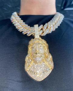 Pendentif Jésus en moissanite solide 925 Stealing Sliver Hip Hop pour homme et femme - Product Image 2