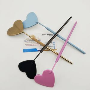 Miroir rond en forme de coeur personnalisé, accessoires de cils en acier inoxydable, outils de maquillage durables avec logo personnalisé pour la beauté - Product Image 2