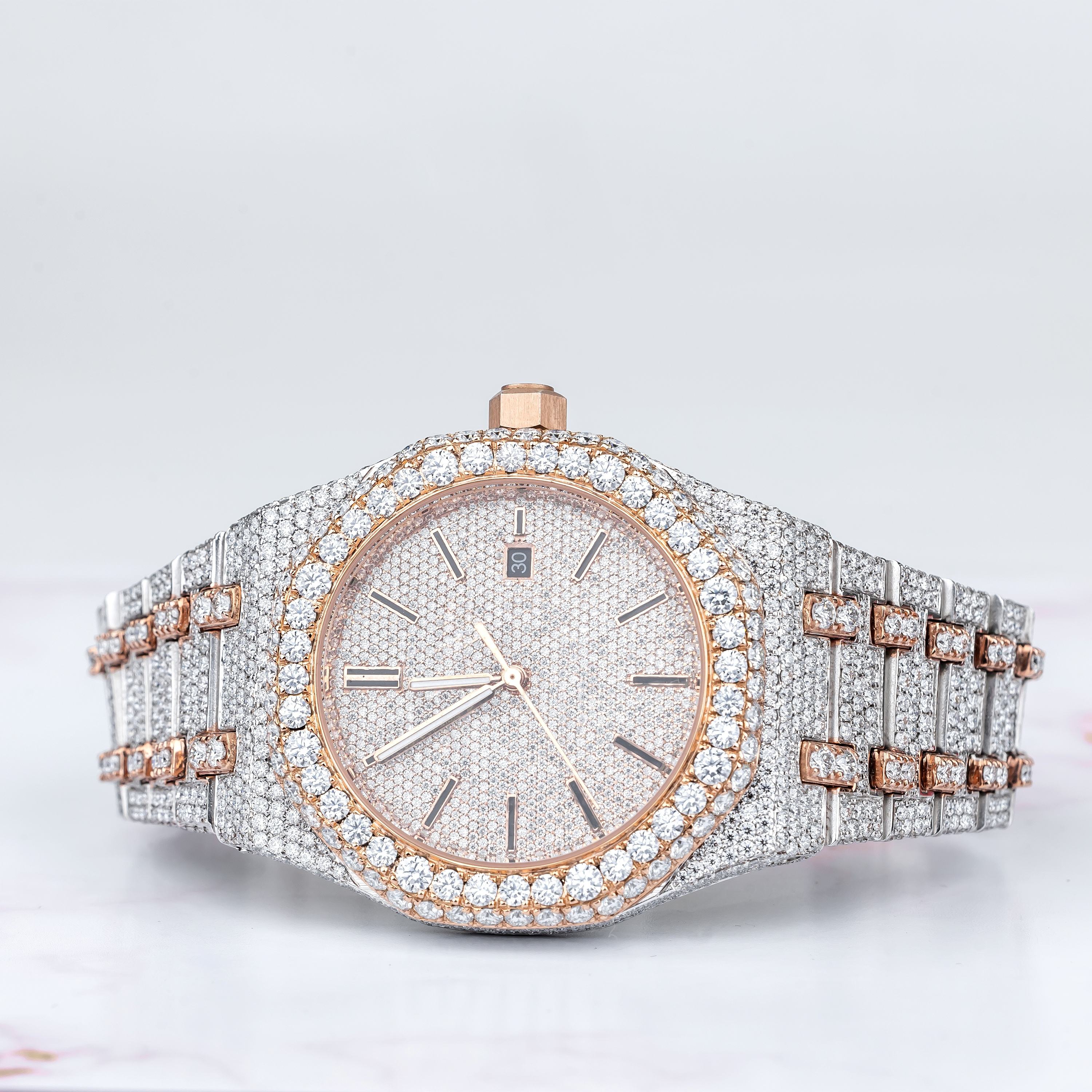 Pink & White Two-Tone Diamond Watch