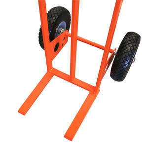 Hand-Actuated <b>Crate</b> Carrier with Puncture-Proof Wheels and Forks - Product Image 2