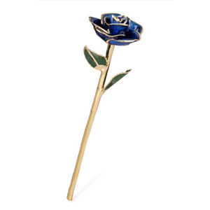 Supplier of High Quality 24K Gold Trimmed Blue Rose a Unique and Romantic Forever Rose Gift for Any Special Occasion - Product Image 1
