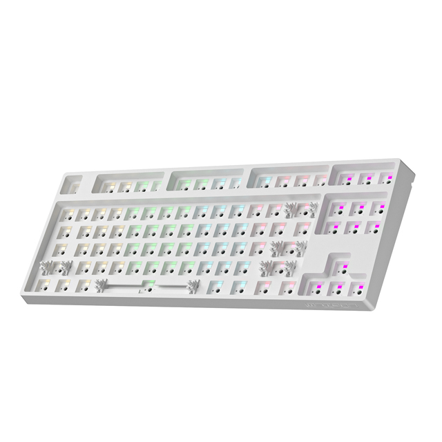 For OEM Wireless 2.4G 87 Keys Cherry Switches RGB Backlit Mechanical Keyboard Kit-New USB Interface DIY Hot Swap Custom