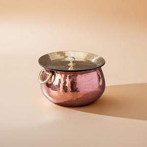 Madurai Handi en cuivre martelé idéal pour la cuisson lente et les plats indiens traditionnels riches - Product Image 3