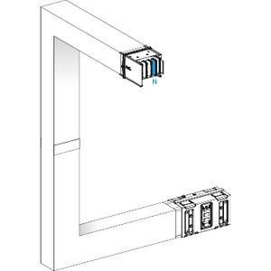 Raccordo per condotti Schneider Electric KSA1000DMCL43F Canalis-Multiple-Upward Then Left-ABC M-TO-M-Fire Barrier - Product Image 1
