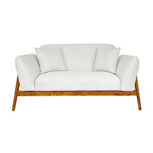 โซฟาสไตล์โมเดิร์นทำจากไม้สักเนื้อแข็งคุณภาพสูงผ้าสำหรับตกแต่งภายในบ้าน - Product Image 1