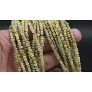 Perle de diamant brut jaune 3-4,5 mm, clarté VS2, coupe excellente VVS1, perles naturelles non taillées pour la fabrication de bijoux, certifiées IGI - Product Image 5