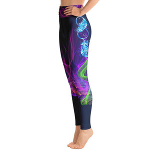 Collants taille haute Leggings confortables de yoga d'entraînement Logo personnalisé Sublimation imprimé Sport Style Gym taille élastique en gros - Product Image 4