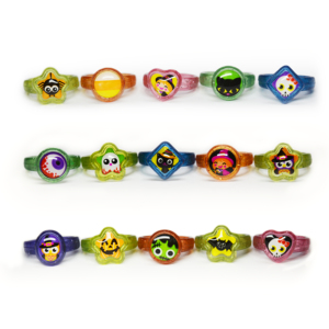 Anillos de Plástico Coloridos de Alta Calidad Hechos a Mano y Ecológicos al por Mayor para Niñas, Joyería de Halloween - Product Image 4