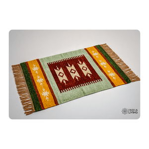 Elyora Viscose Chenille Rug Premium Handwoven Floor Mat with Stylish Modern Design for Home Decor and Comfort Living - Product Image 1
