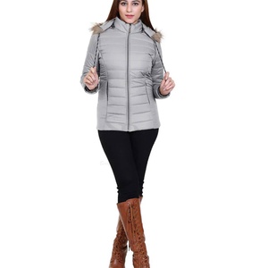 High Street Style Winter <b>Women</b> Puffer Jacket Breathable <b>Top</b> Quantity Custom Logo Print Solid Material <b>Women</b> Puffer Jacket - Product Image 4