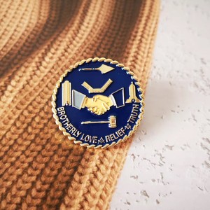 Custom Lapel Pin Badge with logo Gold Magnetic Back Masonic Art Metal <b>Crafts</b> ronpex - Product Image 3