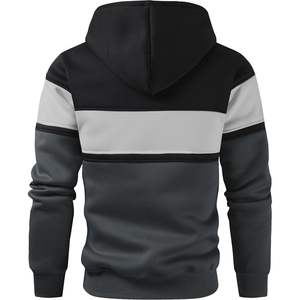 Sweat-shirt à capuche pour homme avec cordon de serrage, polaire épais, pull-over, vêtement décontracté d'hiver, coton, streetwear - Product Image 5