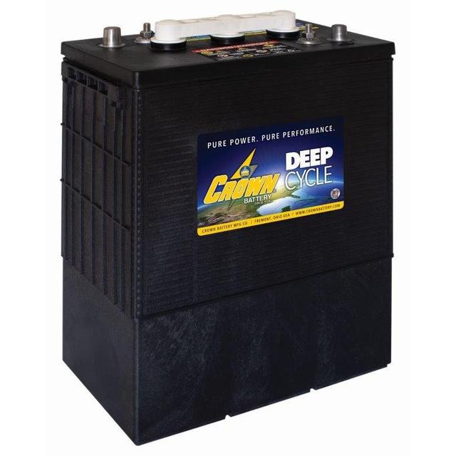 Crown Battery 6V CRN-CR430 Sealed AGM Deep Cycle VRLA 430Ah Battery for UPS Alarm & Electronics Made in US