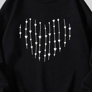 Nuevo estilo de alta calidad de algodón de gran tamaño de impresión O cuello pulóver sudadera personalizada sudaderas de mujer al por mayor - Product Image 6