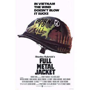 Modern Style Full Metal Jacket Helmet <b>Poster</b> Made of Durable Paper for Wall Decor - Product Image 1