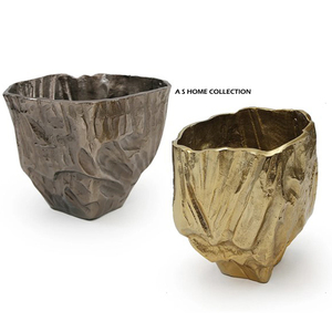 Jarrón de Metal de Aluminio Elegante y Personalizado, Jarrón de Flores Antiguo de Lujo con Asa Increíble para Decoración del Hogar, Forma Redonda Chapada en Oro - Product Image 2
