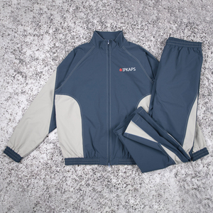 Conjunto de chándal para correr con logotipo personalizado del fabricante 2025, conjunto de chándal cortavientos de nailon con cremallera deportiva en blanco para hombre - Product Image 6