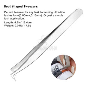 Kit de pince à épiler pour extension de cils avec design ergonomique pour une utilisation confortable Kit de pince à cils de haute qualité idéal - Product Image 4