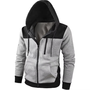 2026 Customized Two Color <b>Split</b> Regular Fit Hoodie High Quality Mens Outdoor Sportswear Oversized Winter Warm 100% Cotton Fleece - Product Image 1