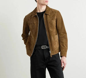 Premium Winter Cow <b>Skin</b> Canvas Motorcycle Jacket Soft Texture Eco-Friendly Waterproof Design Vintage Handcrafted Quality - Product Image 5