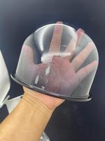 Cloche de présentation transparente en acrylique moderne, personnalisée, lavable, autoportante, à dôme haut, anti-poussière, avec base brillante