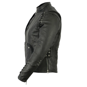 Veste en cuir de moto véritable coupe régulière pour hommes de haute qualité dernière mode en vente - Product Image 3