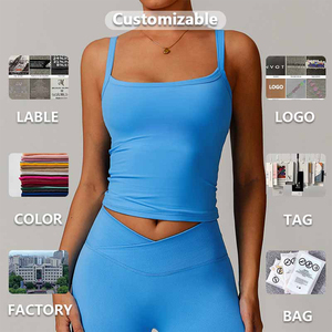 ชุด2ชิ้นบราออกกำลังกายสำหรับผู้หญิงบราเล่นกีฬาโยคะคอวีนำกลับมาใช้ใหม่ชุด2ชิ้นกางเกงเลคกิ้งเอวสูงสำหรับยิม - Product Image 5