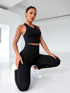 2025 vente en gros 2 pièces Yoga ensembles pour femmes sans couture taille haute Leggings sport soutien-gorge ensembles à vendre - Product Image 5