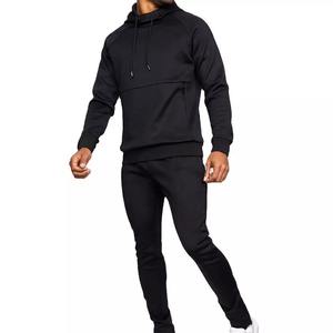 Ropa de entrenamiento informal para hombre, Jersey de algodón con patrón sólido, y pantalón Sudadera con capucha, producto caliente para correr y hacer ejercicio en invierno - Product Image 3