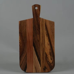 Tabla de cortar grande de madera de acacia de doble cara con mango de madera, ecológica, apta para lavavajillas, bloque de corte de 1.5 cm de grosor - Product Image 1