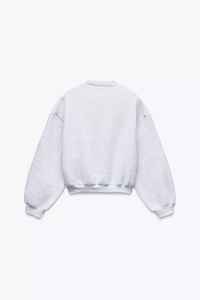 เสื้อสเวตเตอร์ผ้ากำมะหยี่แบบปรับแต่งได้สำหรับผู้หญิงเสื้อสเวตเชิ้ตแขนยาวทรงครอปไซส์พิเศษพิมพ์ลายสกรีนแบบพิเศษ - Product Image 3