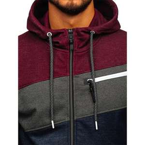 Sudaderas con capucha con cremallera completa de color de alta calidad personalizadas Zip Ups Oversized Blank Heavyweight Zip up Hoodie - Product Image 4