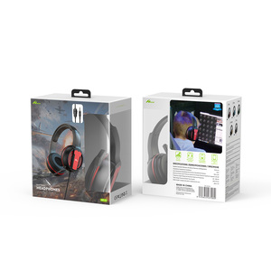 Auriculares con Cable de 2 Metros, Supraaurales y Circumaurales, con Cable Rojo HP-72, Compatibles con Cascos de Motocicleta - Product Image 1