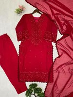 Ensemble Salwar Kameez Dupatta en fourrure épaisse imprimée, couleur optimale, pour les fêtes, prix de gros